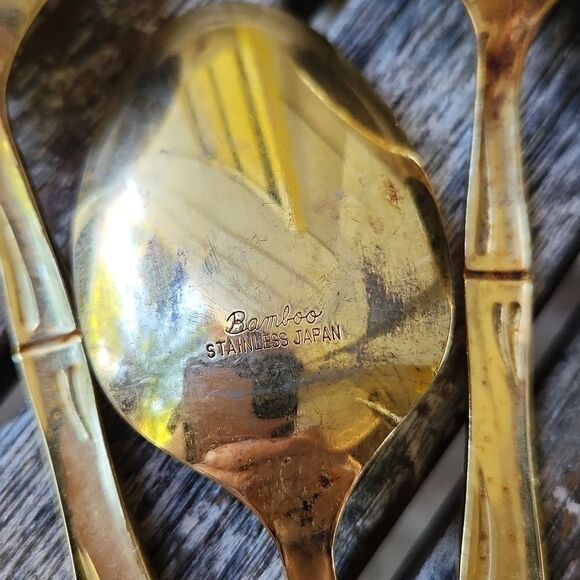Bamboo Gold Stainless Japan Spoons set of 9 - Picture 11 of 12